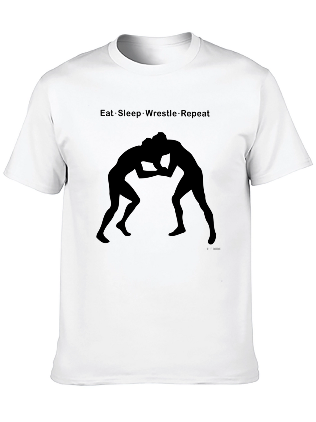 Eat Sleep Wrestle Repeat Black T-Shirt