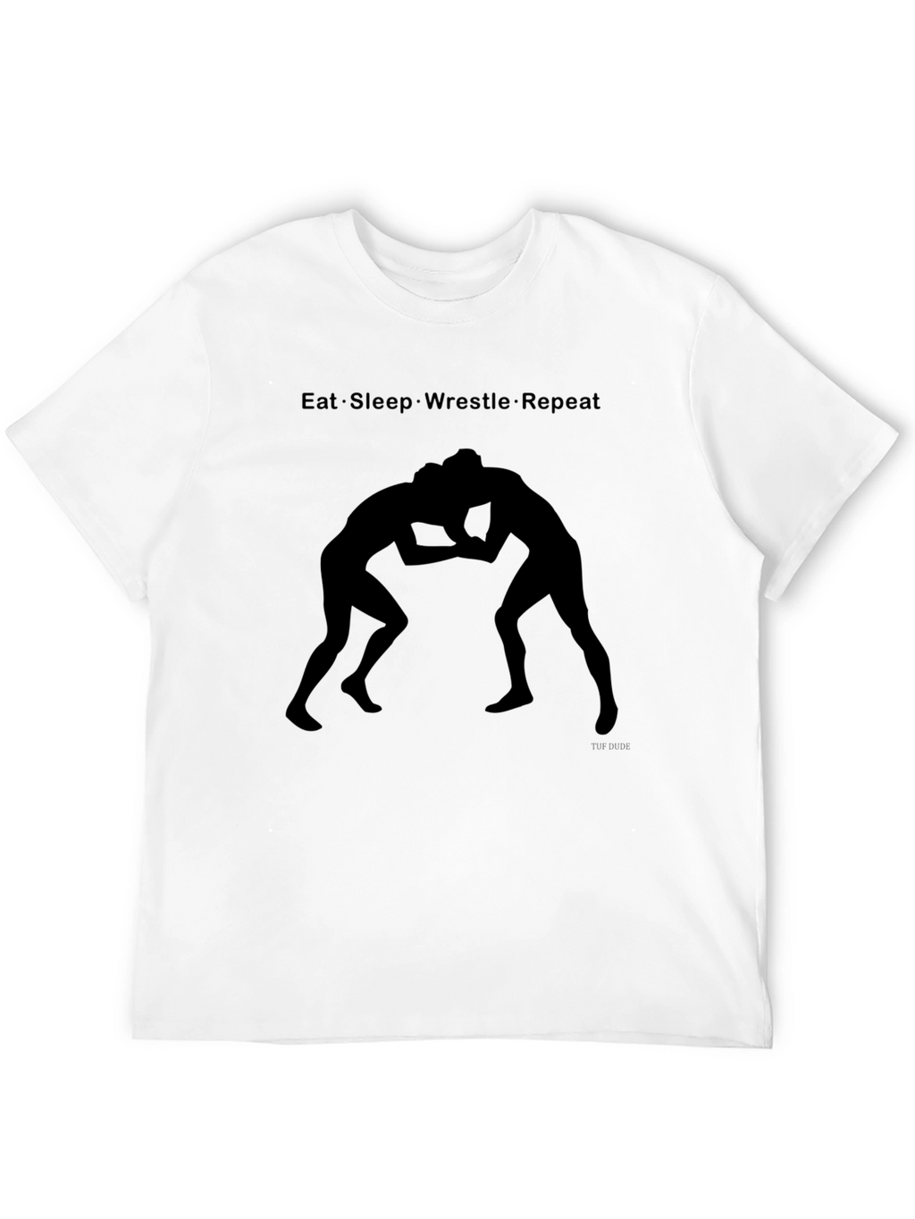 Eat Sleep Wrestle Repeat Black T-Shirt