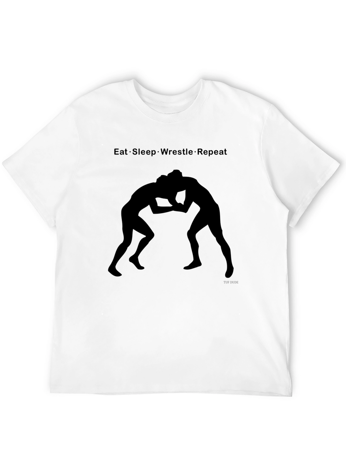 Eat Sleep Wrestle Repeat Black T-Shirt