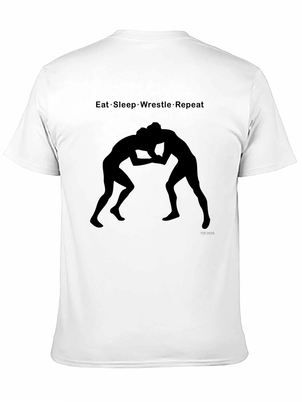 Eat Sleep Wrestle Repeat Black T-Shirt
