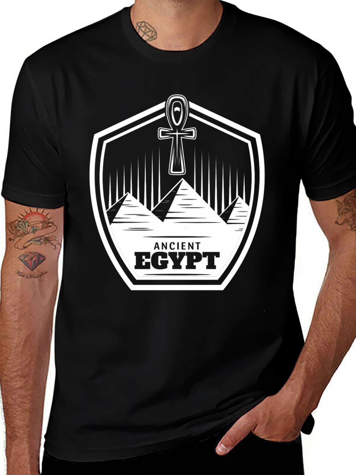 Ancient Egypt Graphic Tee - Black