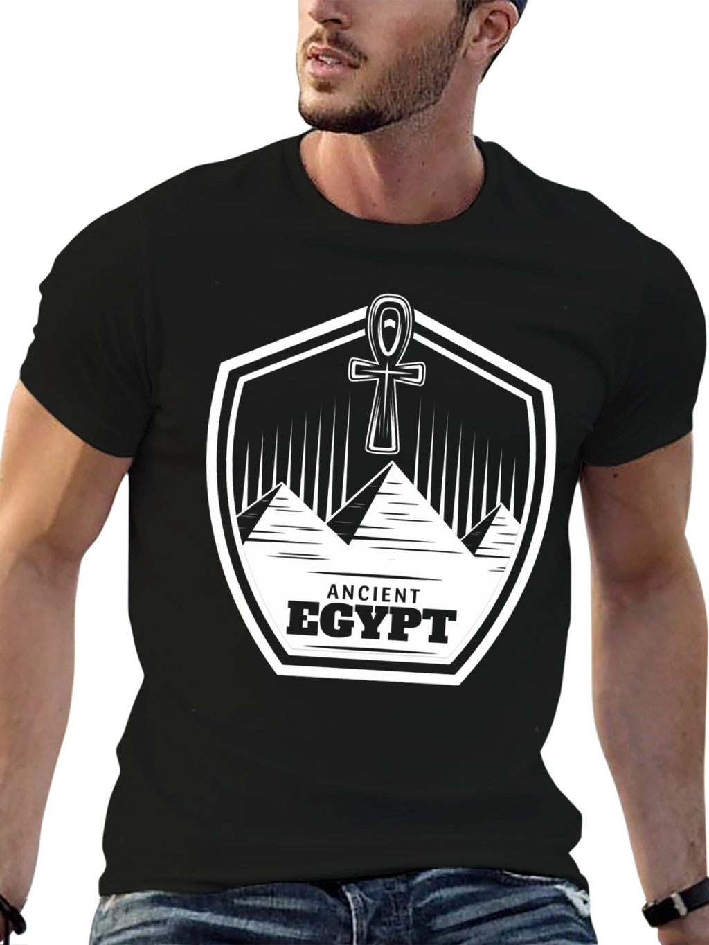 Ancient Egypt Graphic Tee - Black