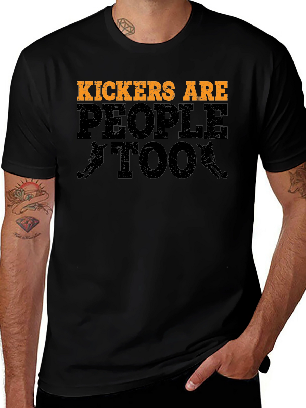 Kickers Are People Too T-Shirt Football Player Tee
