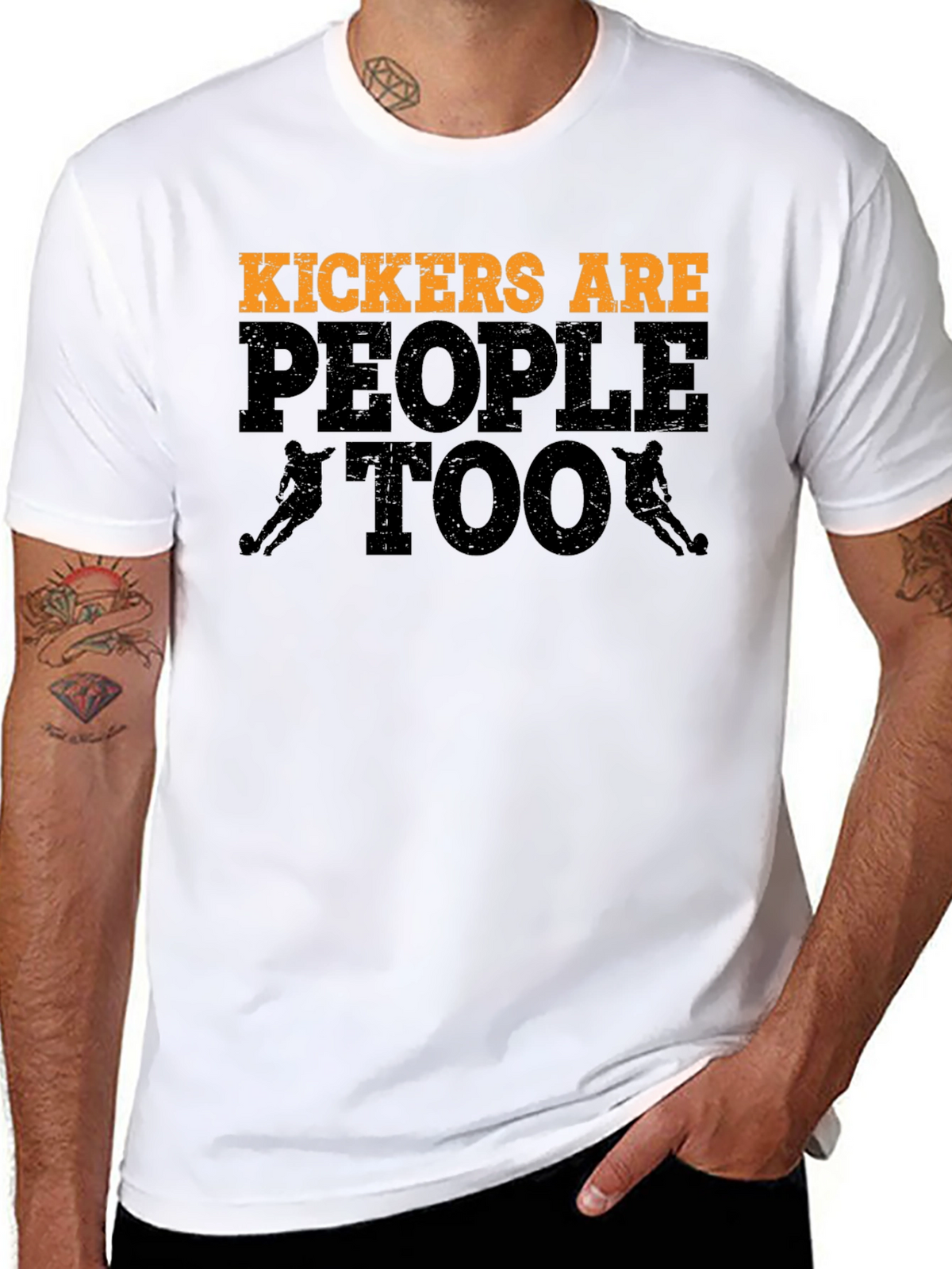 Kickers Are People Too T-Shirt Football Player Tee