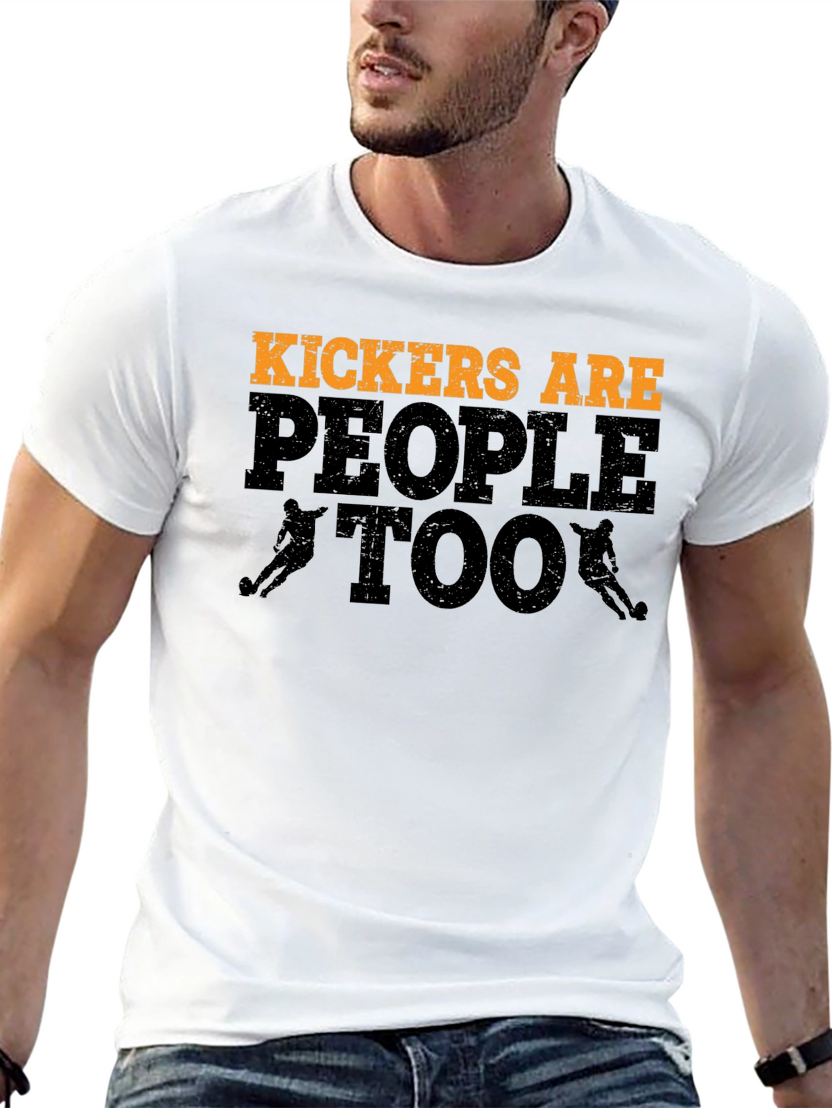 Kickers Are People Too T-Shirt Football Player Tee
