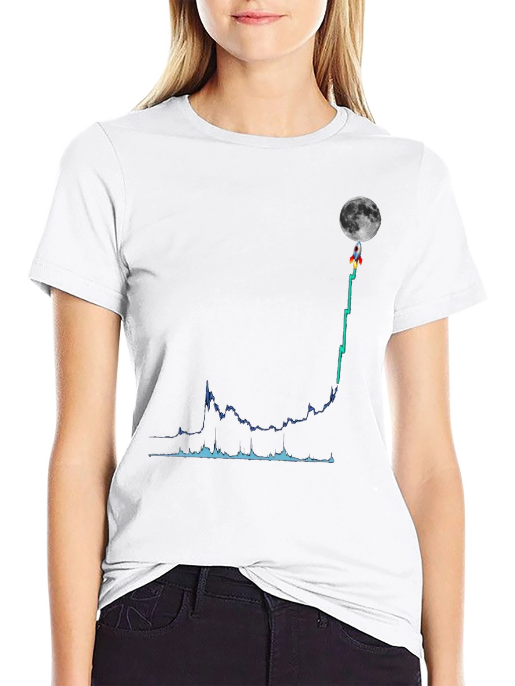 To the Moon Graphic Tee - Crypto Trading T-Shirt