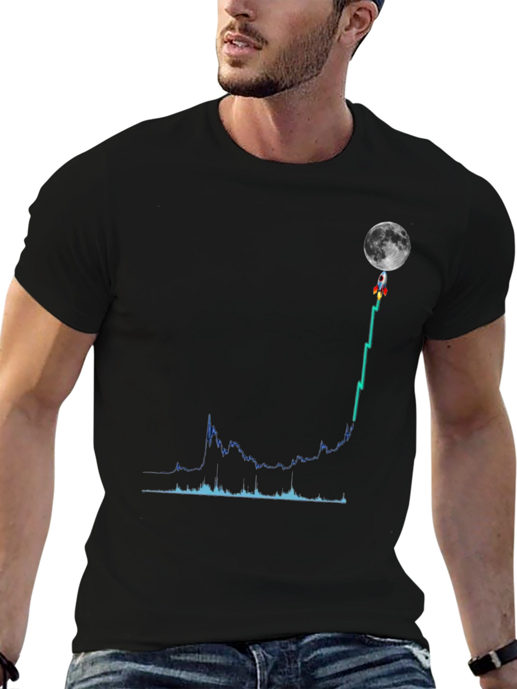 To the Moon Graphic Tee - Crypto Trading T-Shirt
