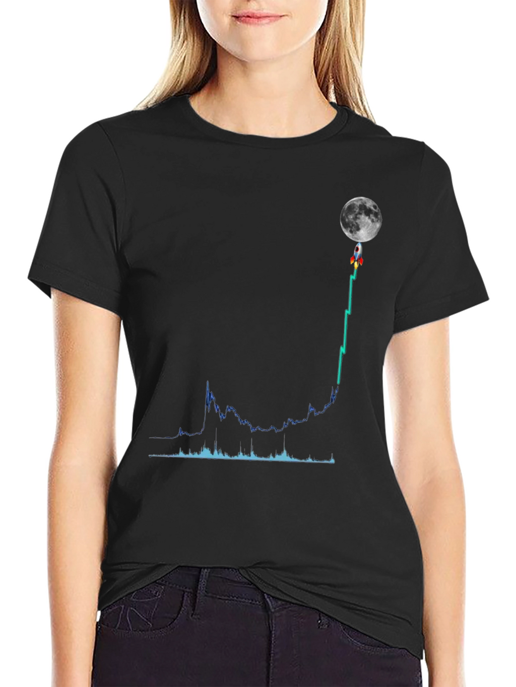 To the Moon Graphic Tee - Crypto Trading T-Shirt