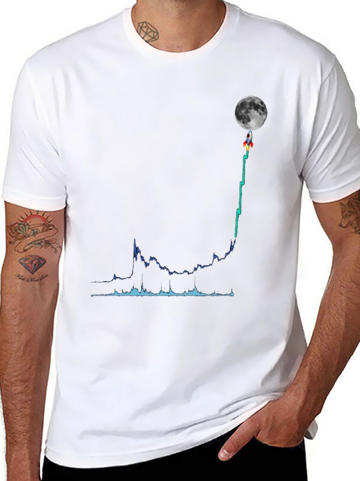 To the Moon Graphic Tee - Crypto Trading T-Shirt