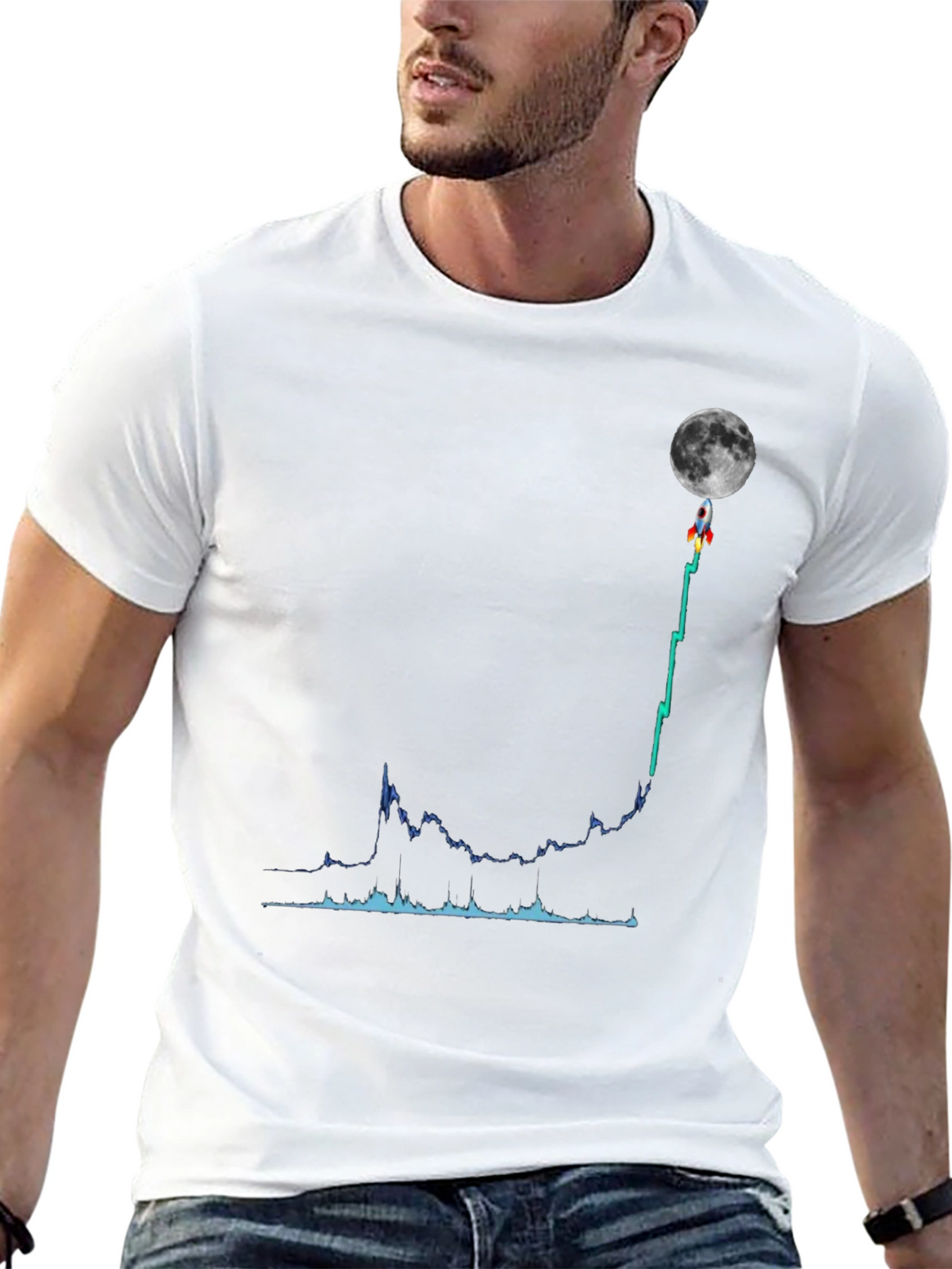 To the Moon Graphic Tee - Crypto Trading T-Shirt