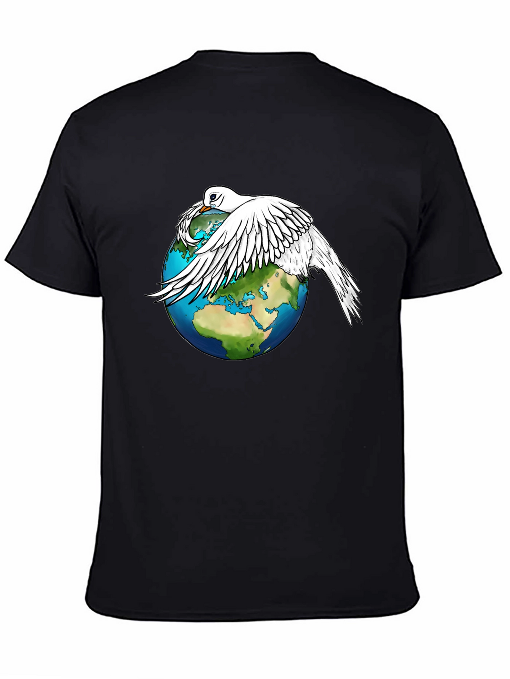 Peace Dove on Earth Graphic Tee - Black