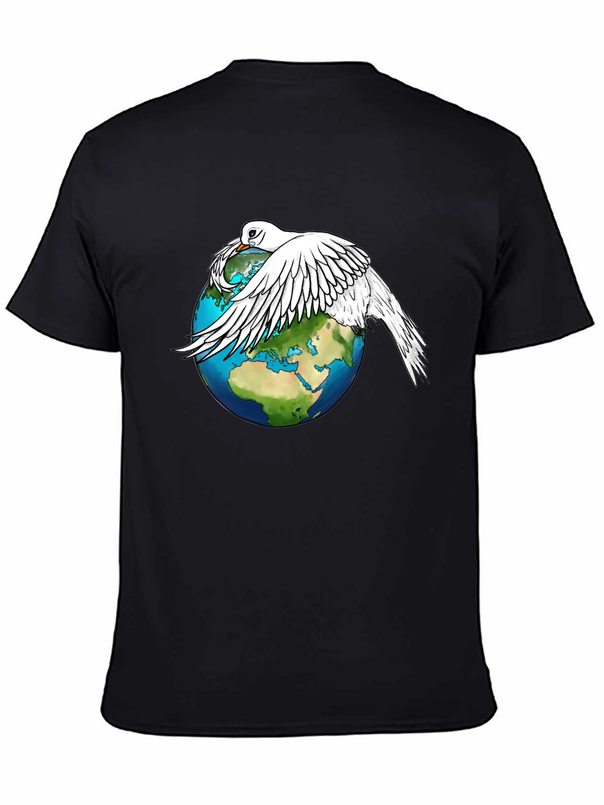 Peace Dove on Earth Graphic Tee - Black