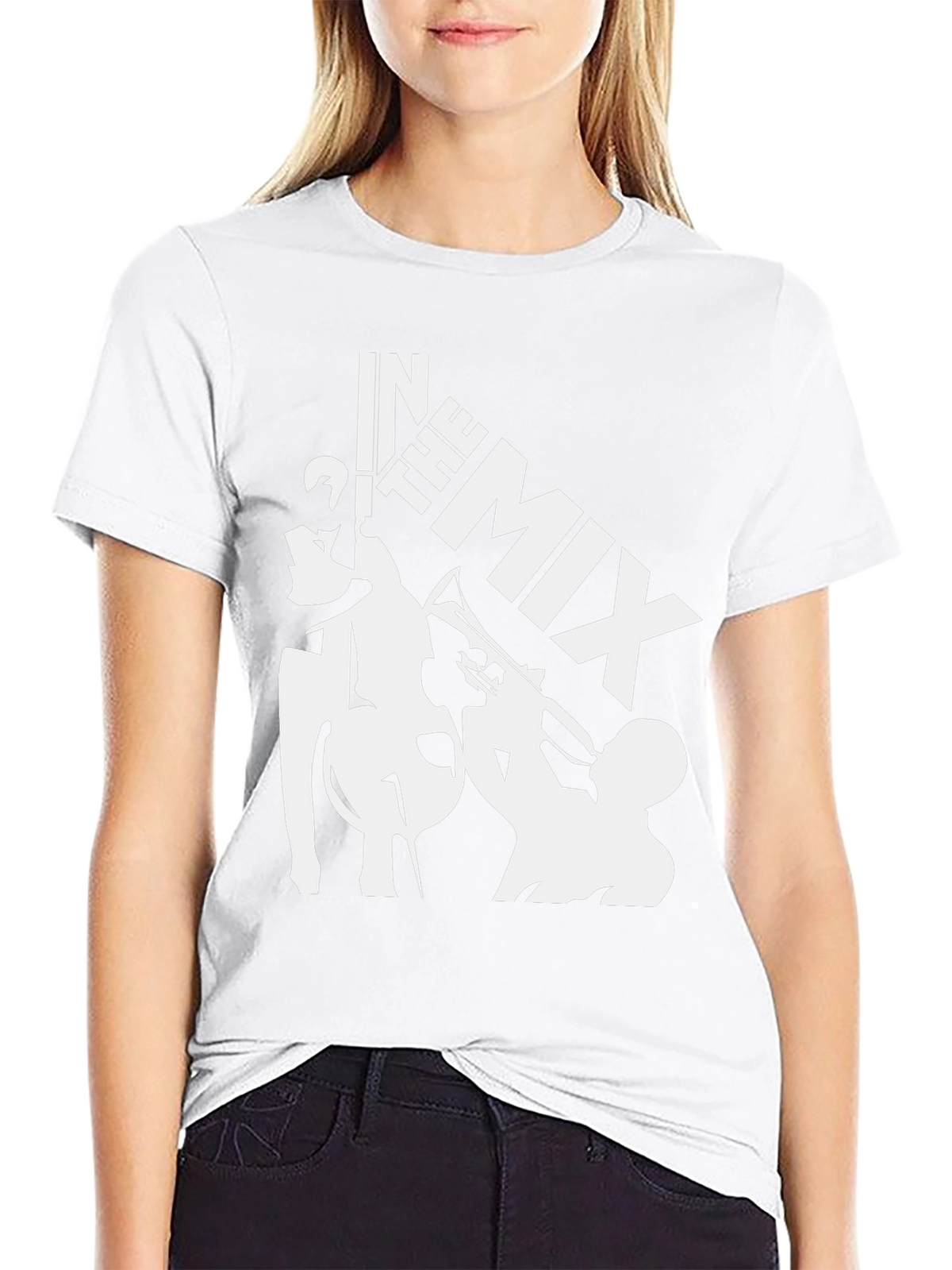 In The Mix Black Graphic T-Shirt
