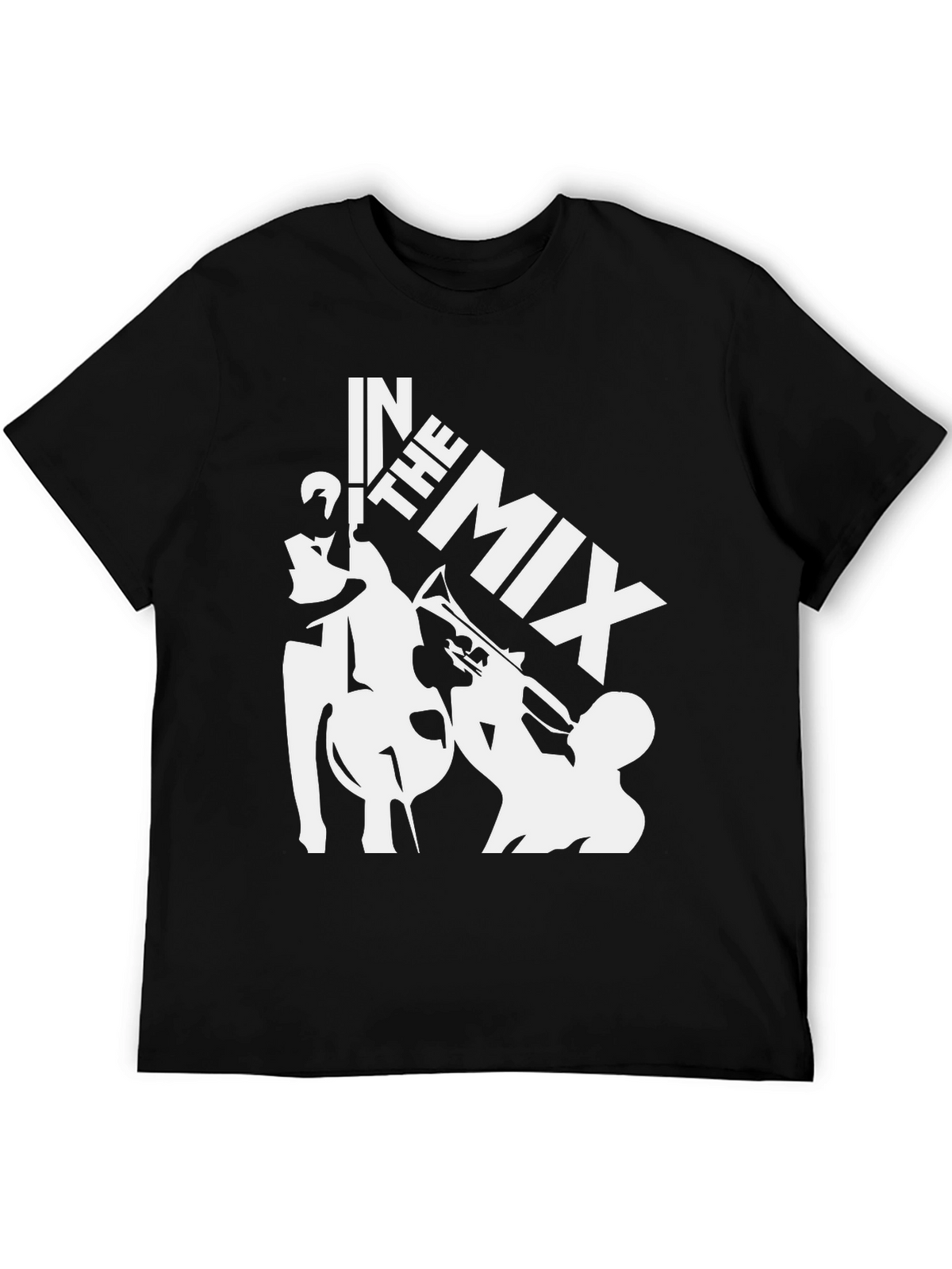 In The Mix Black Graphic T-Shirt