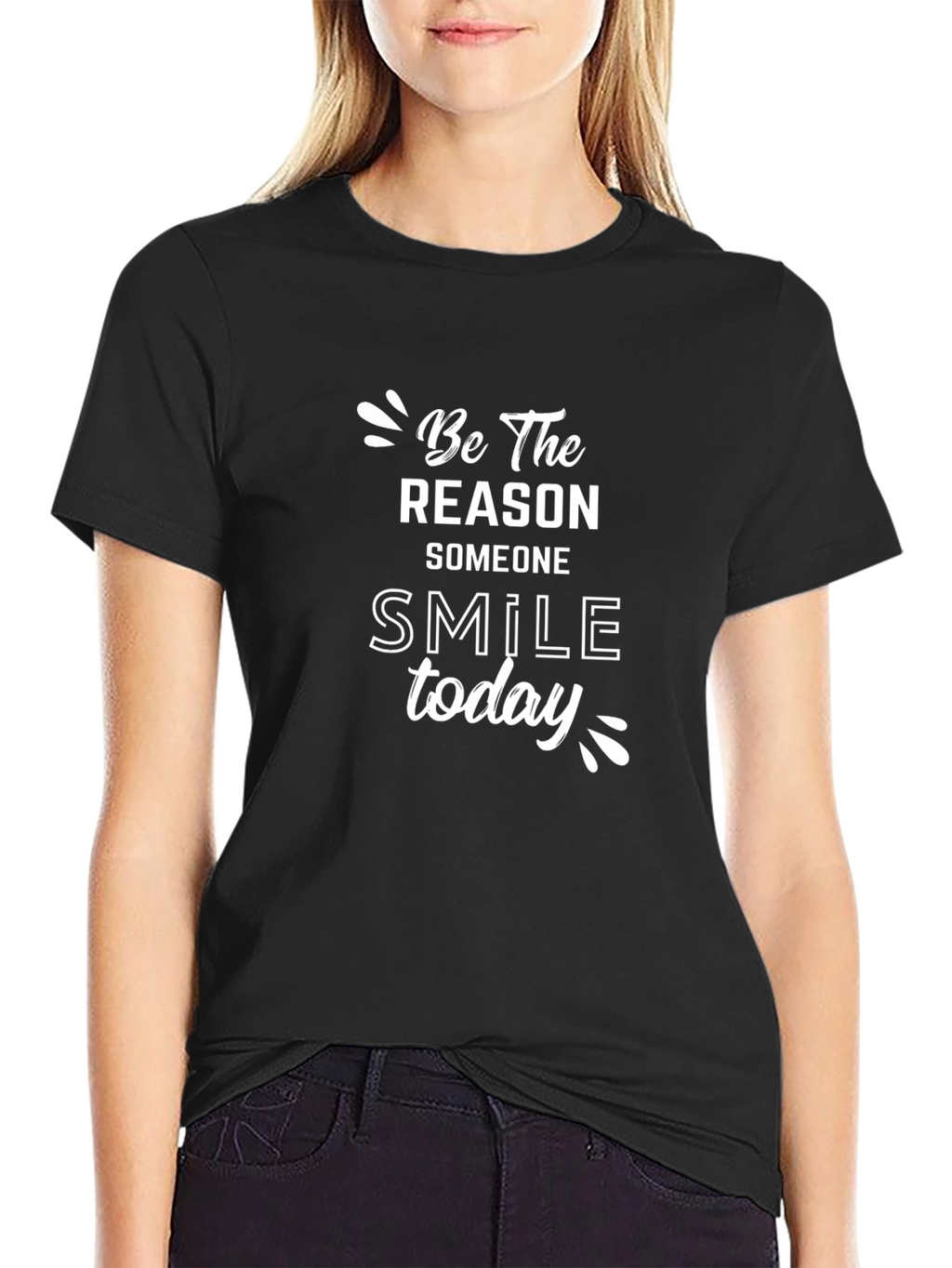 Be the Reason Smile Today Graphic Tee - Black
