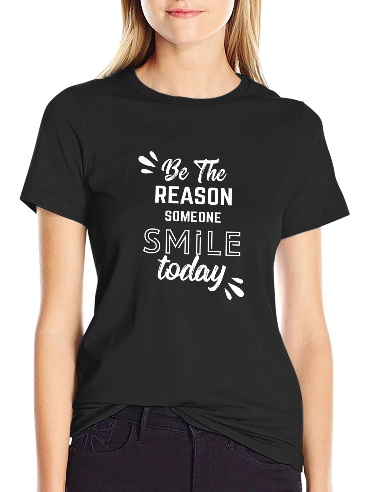 Be the Reason Smile Today Graphic Tee - Black