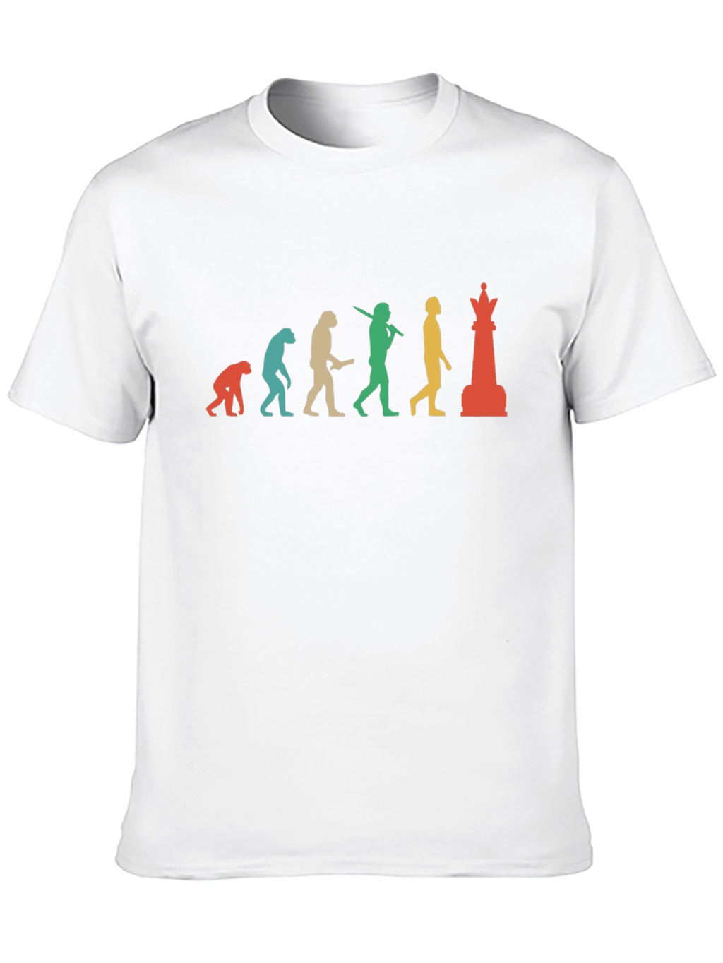 Chess Evolution Graphic Tee - Black Cotton T-Shirt