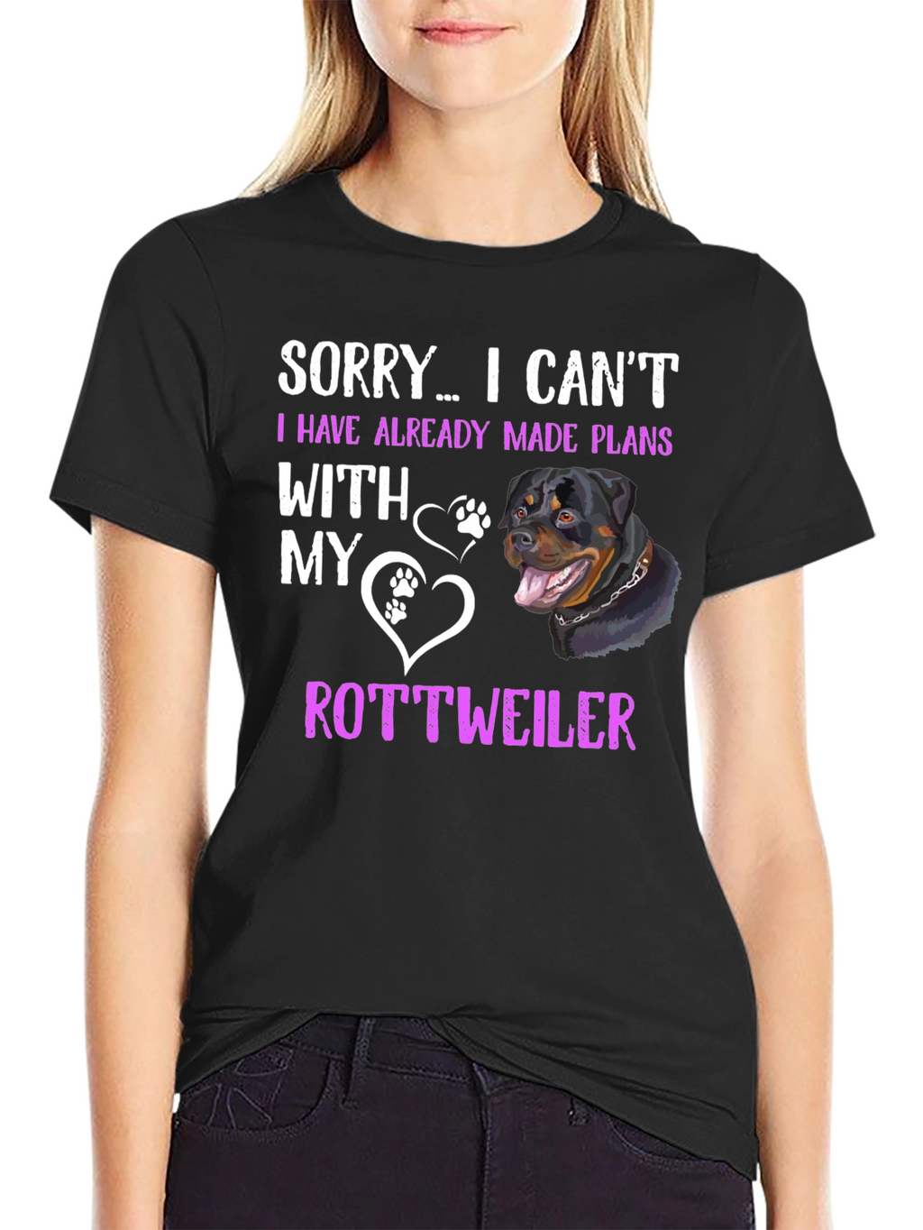 Rottweiler Plans T-Shirt - Sorry I Cant Tee