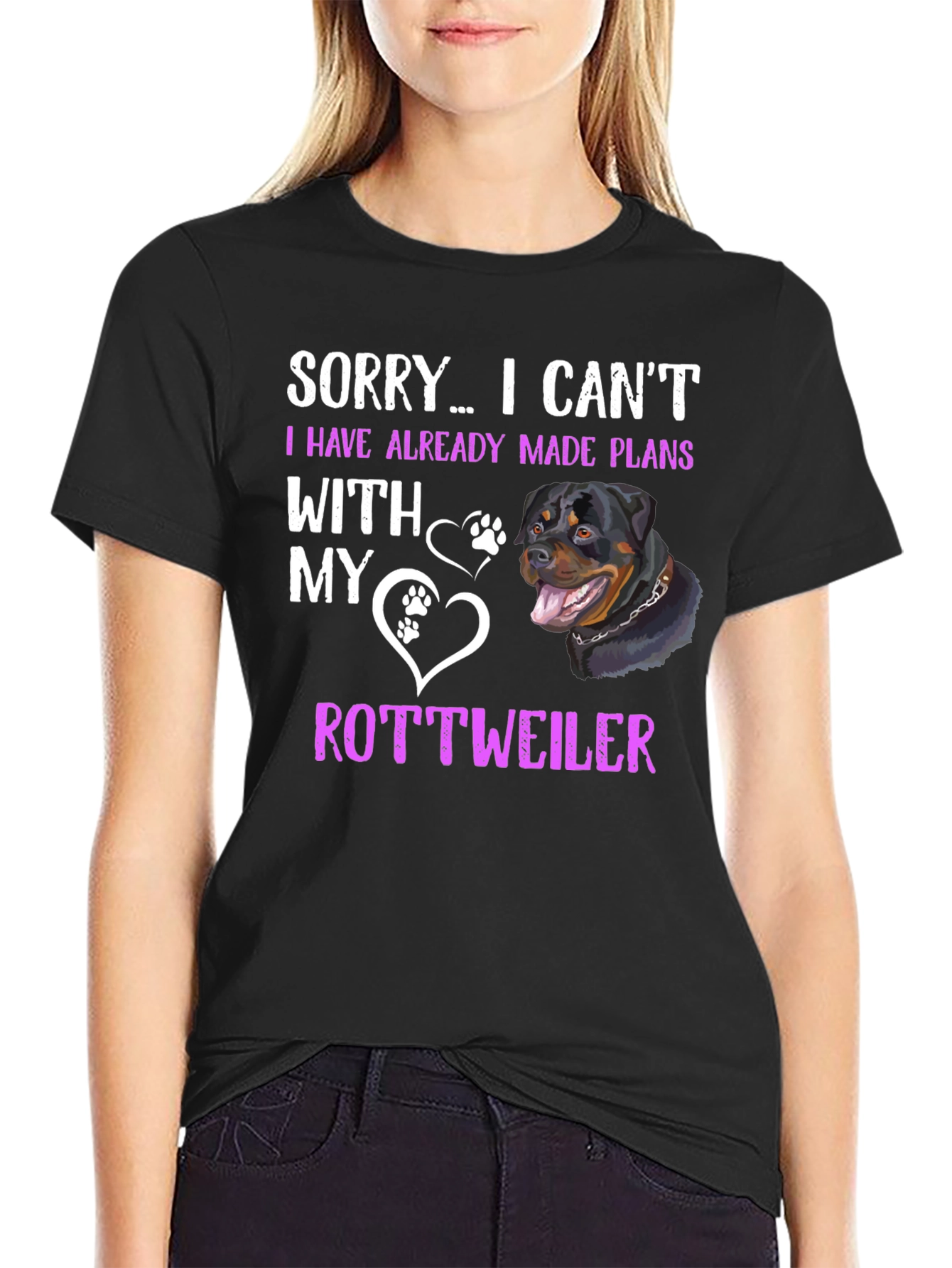 Rottweiler Plans T-Shirt - Sorry I Cant Tee