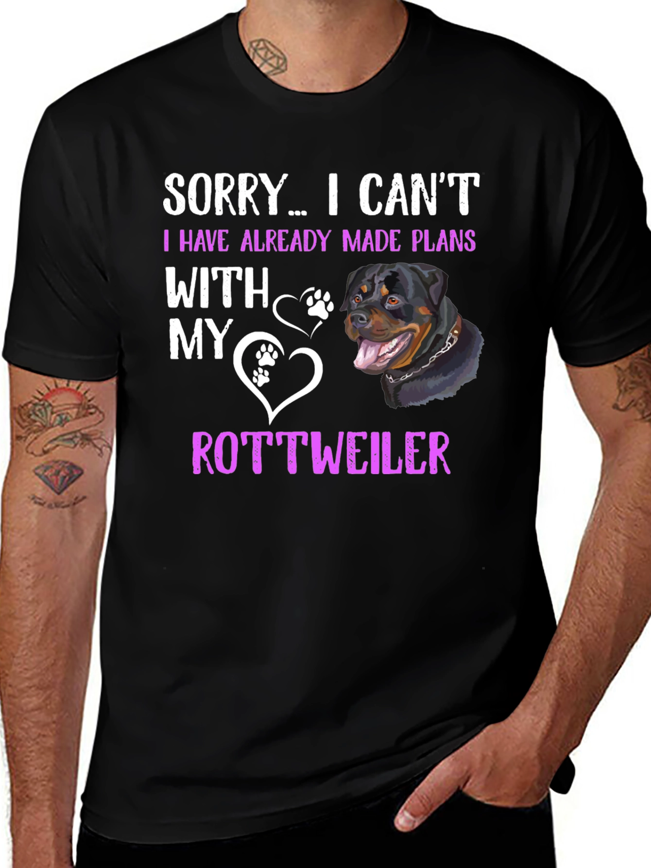 Rottweiler Plans T-Shirt - Sorry I Cant Tee