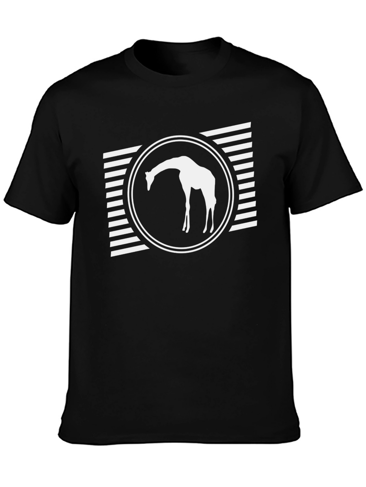 Giraffe Graphic Tee - Black Casual Shirt