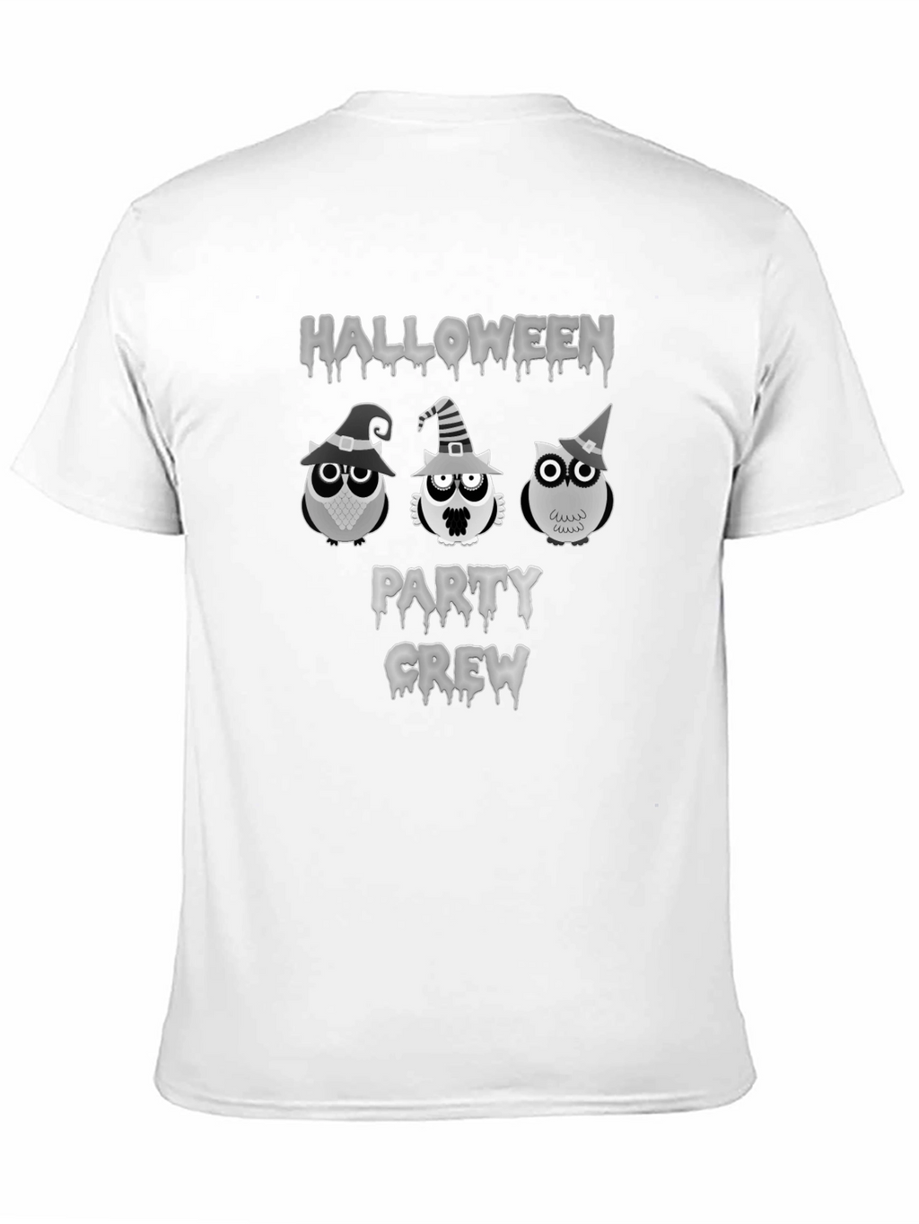 Halloween Owls Party Crew Black T-Shirt
