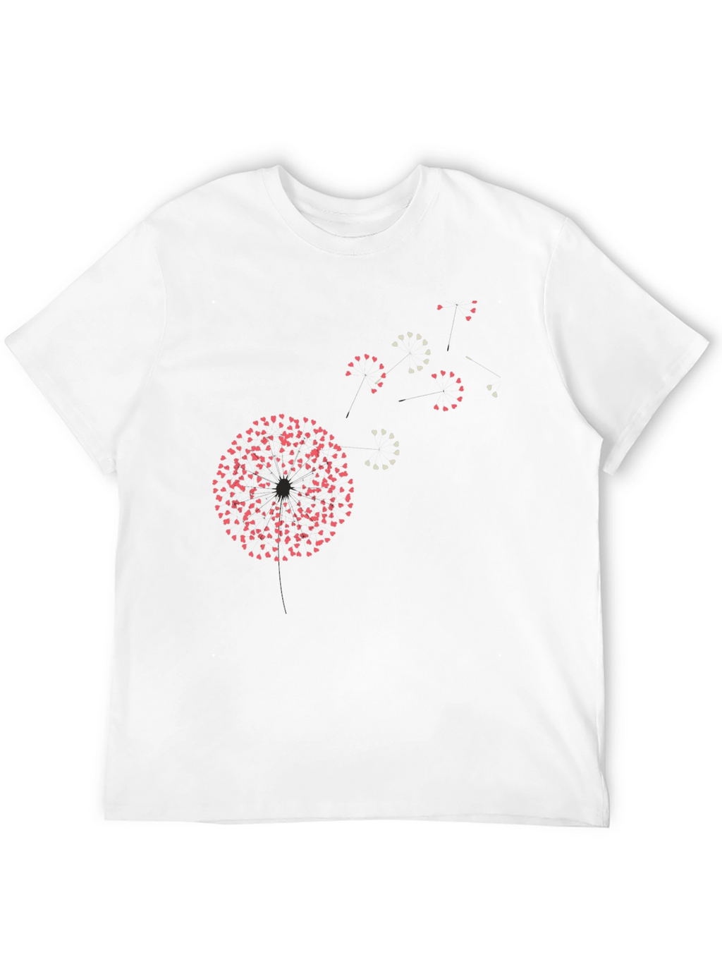 Heart Dandelion Black Graphic Tee