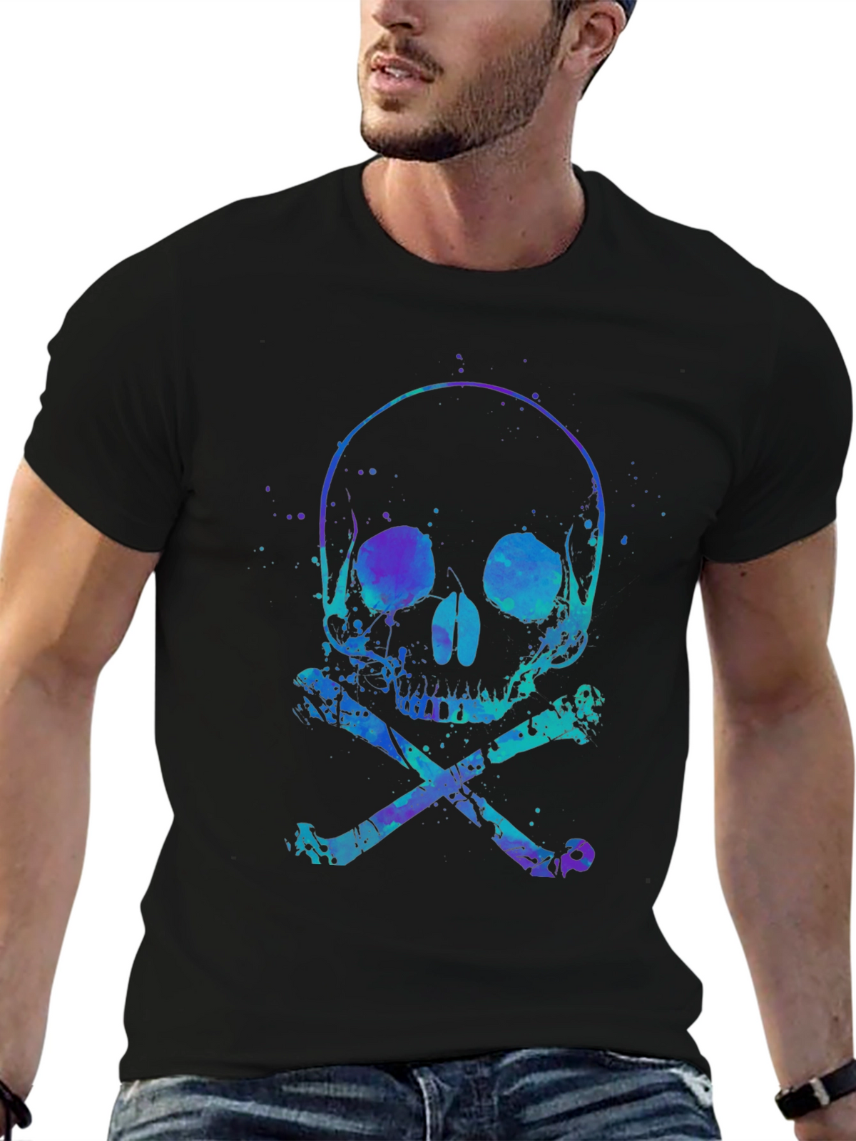 Skull & Crossbones Graphic Tee - Cool Design