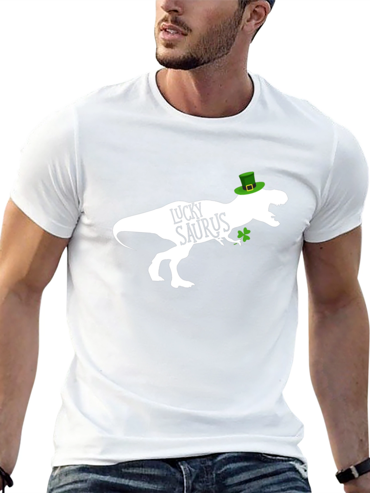 Lucky Saurus Black Graphic T-Shirt