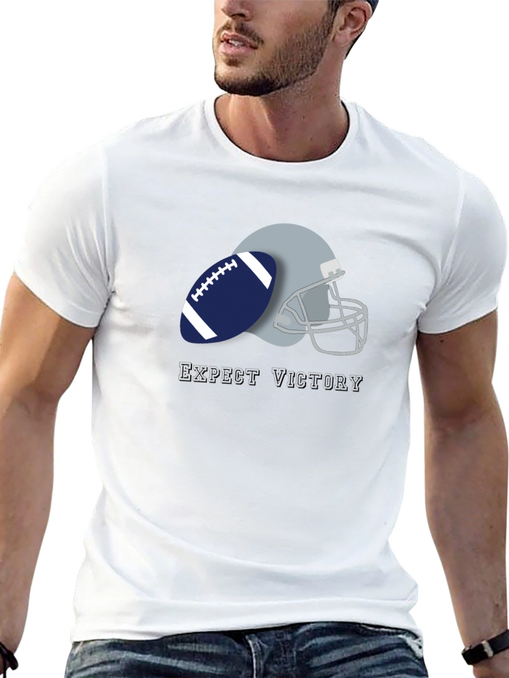 Expect Victory Football Graphic Tee