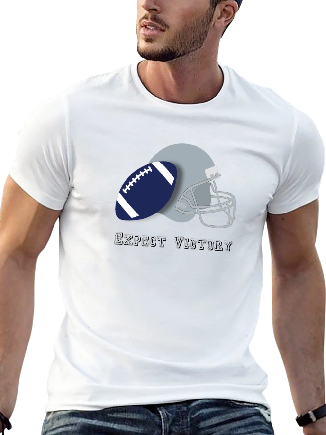Expect Victory Football Graphic Tee