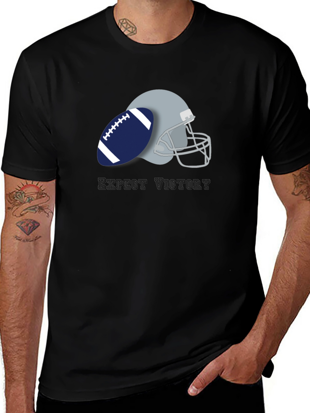 Expect Victory Football Graphic Tee
