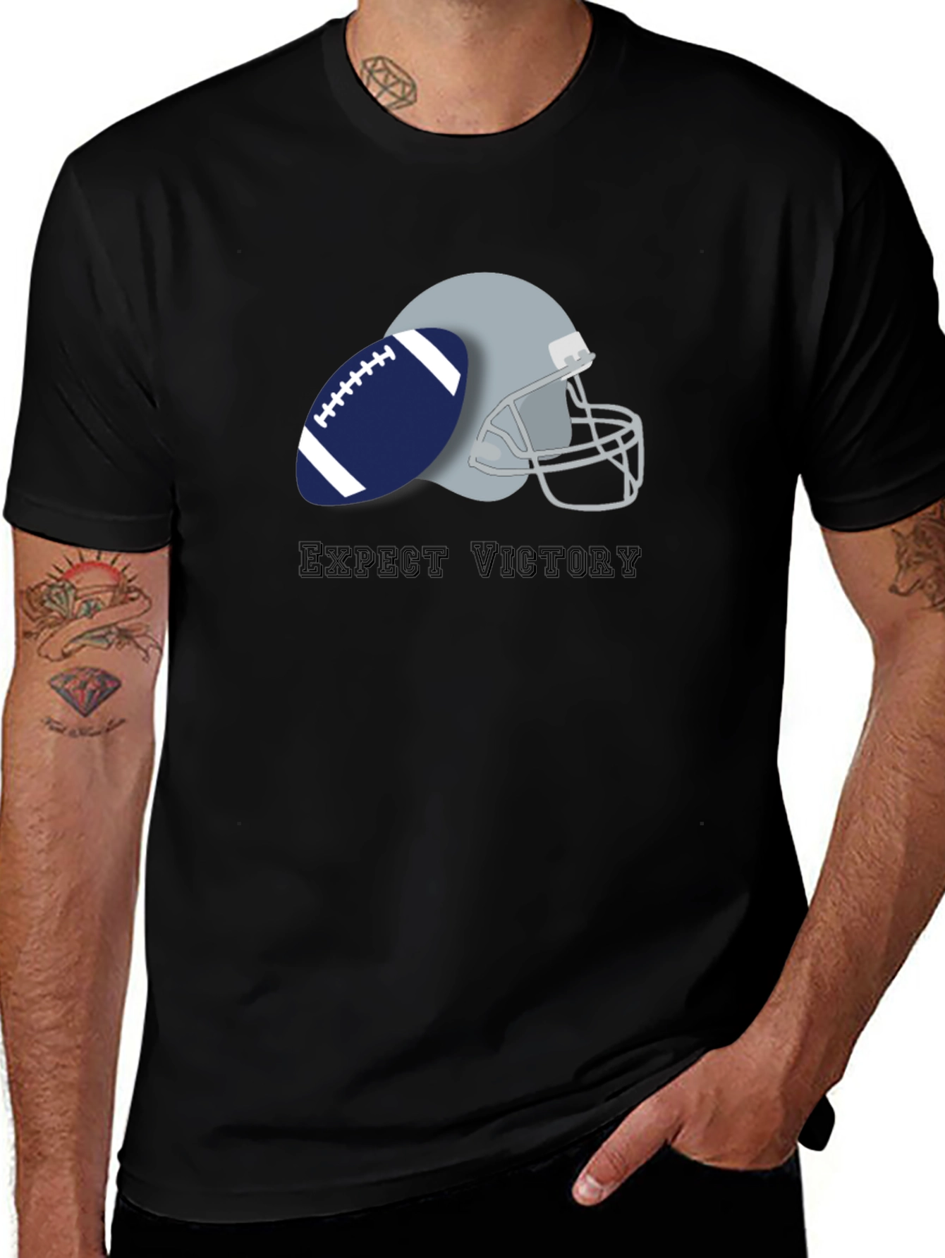 Expect Victory Football Graphic Tee
