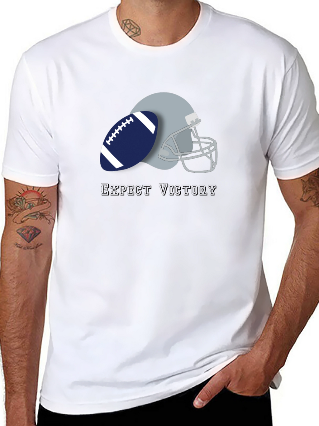 Expect Victory Football Graphic Tee