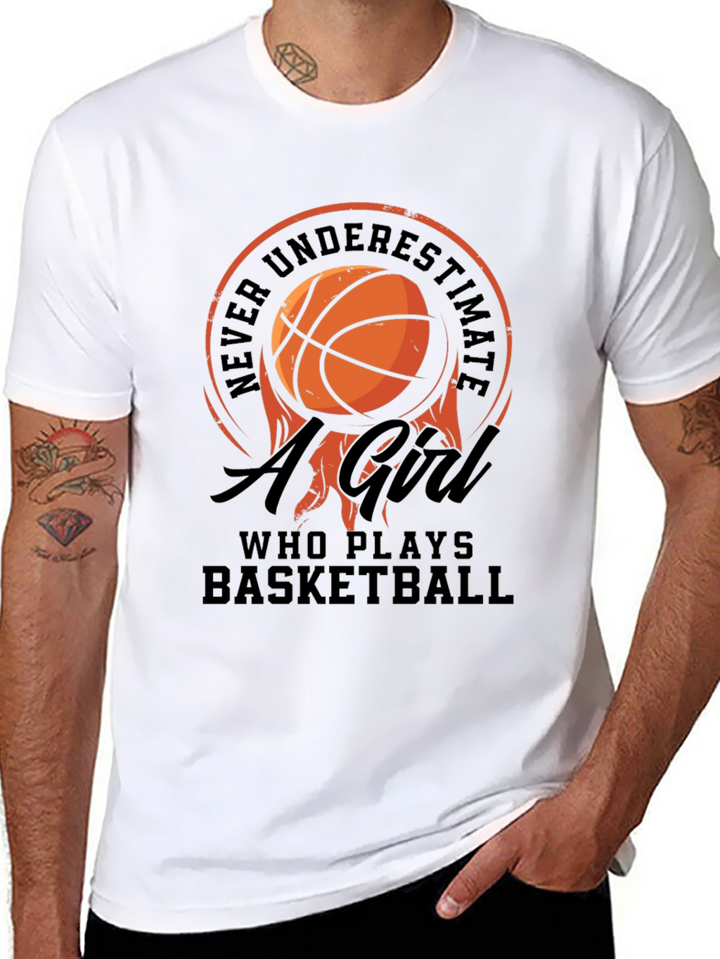 Basketball Girl T-Shirt: Never Underestimate