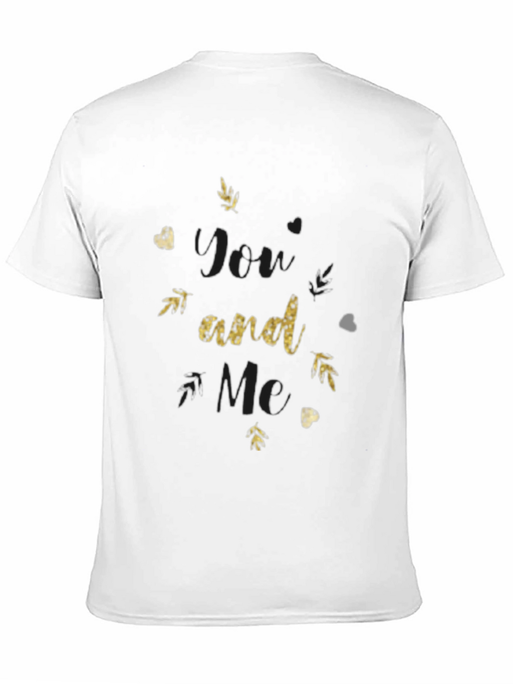 You and Me Black Graphic Tee
