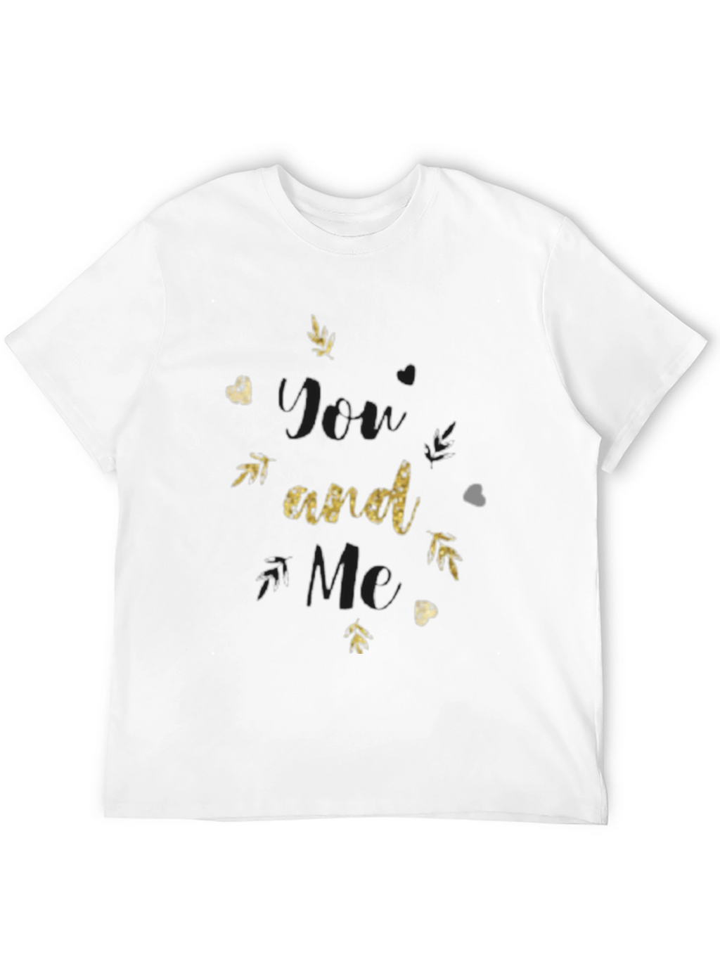 You and Me Black Graphic Tee