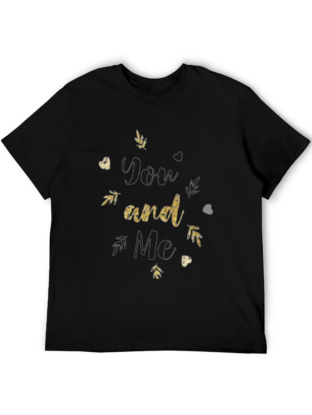 You and Me Black Graphic Tee