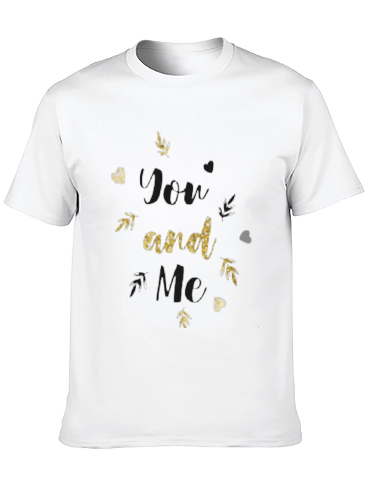 You and Me Black Graphic Tee