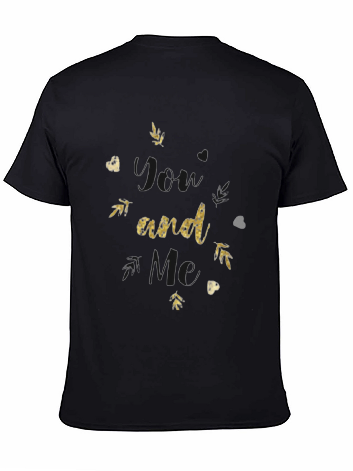 You and Me Black Graphic Tee