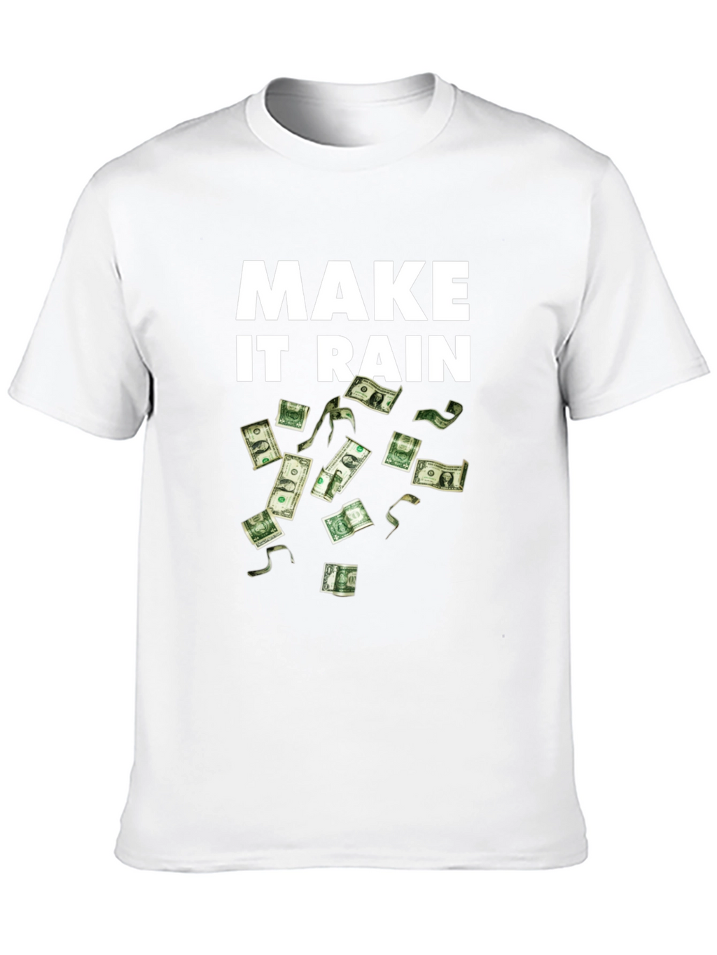 Make It Rain Black T-Shirt - Money Graphic Tee