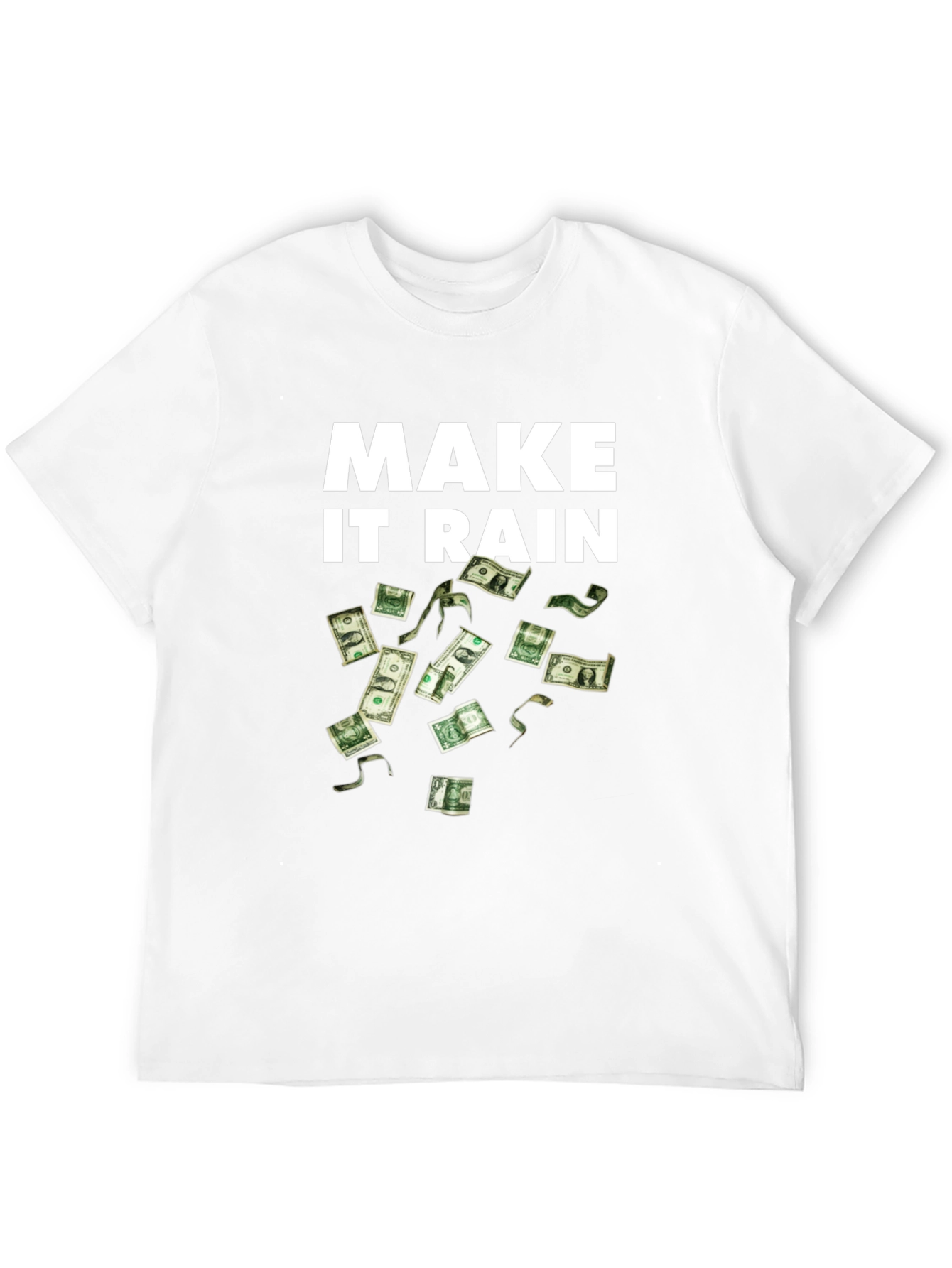 Make It Rain Black T-Shirt - Money Graphic Tee