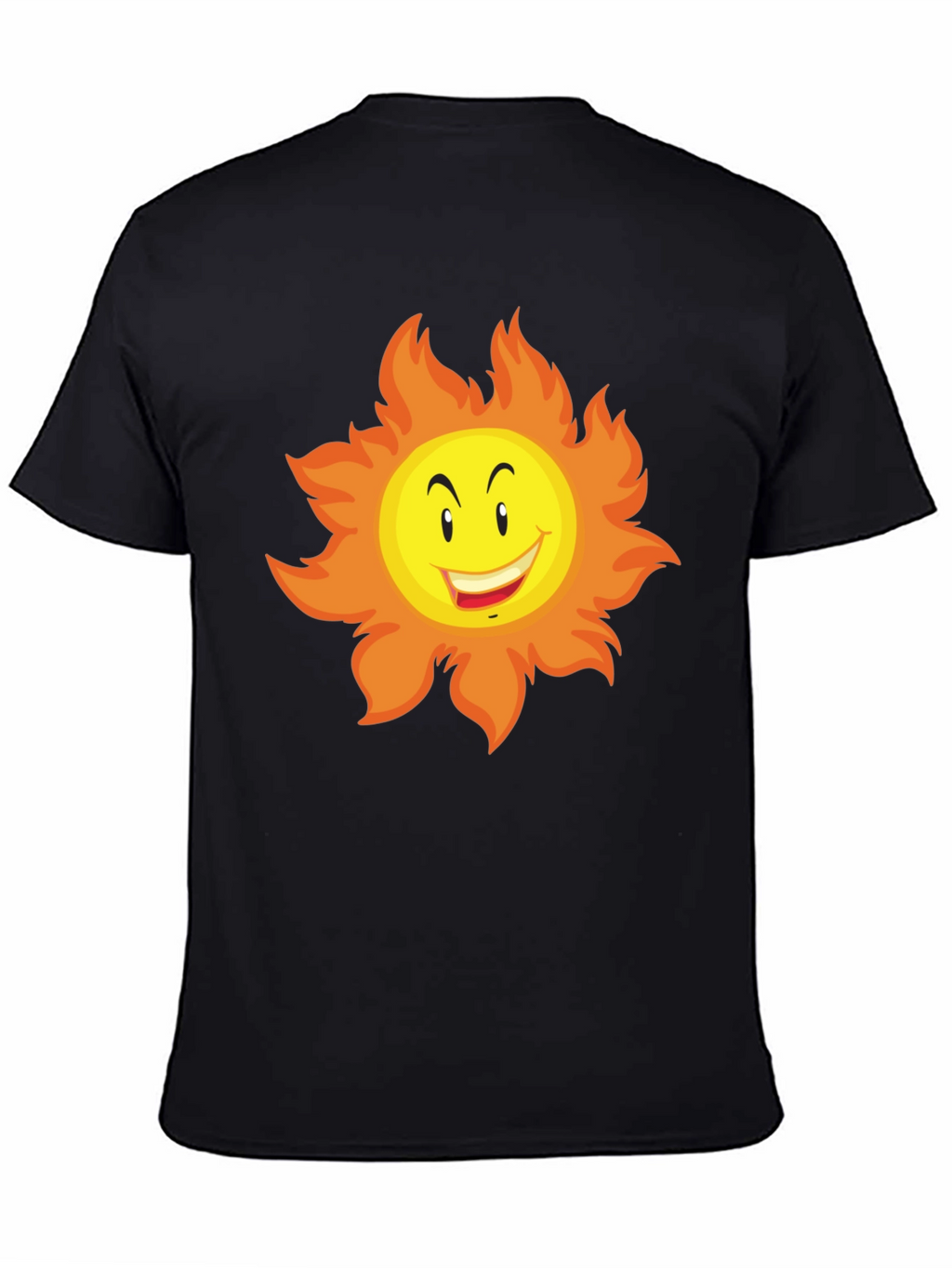 Funny Sun Graphic Tee - Black