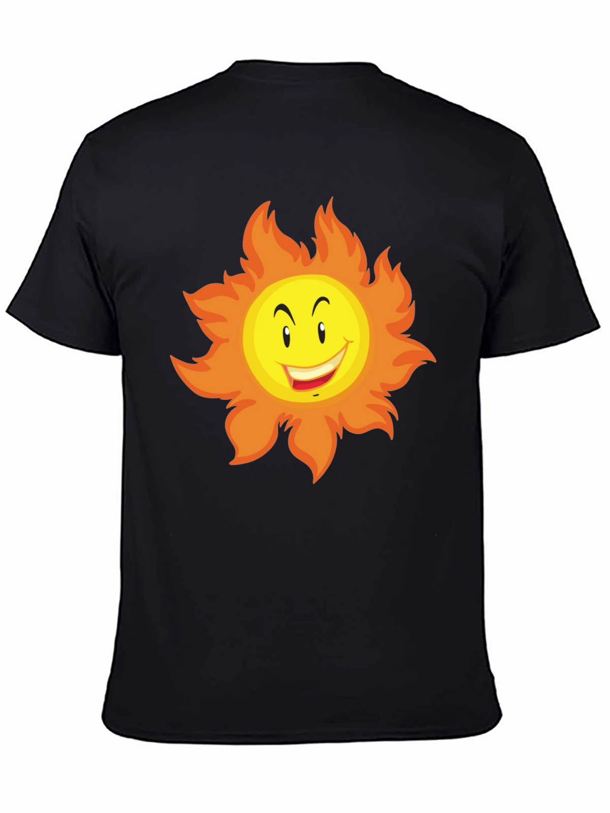 Funny Sun Graphic Tee - Black
