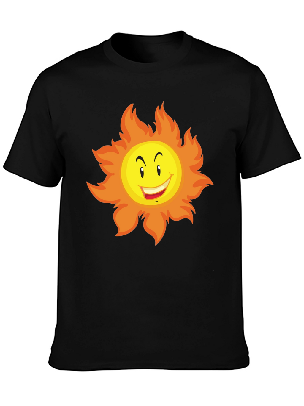 Funny Sun Graphic Tee - Black