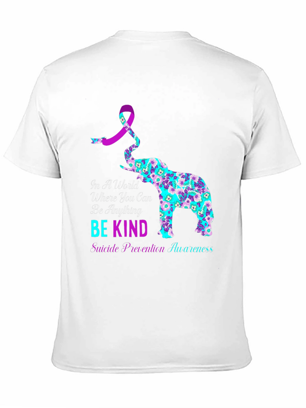 Be Kind Suicide Awareness Elephant Graphic Tee