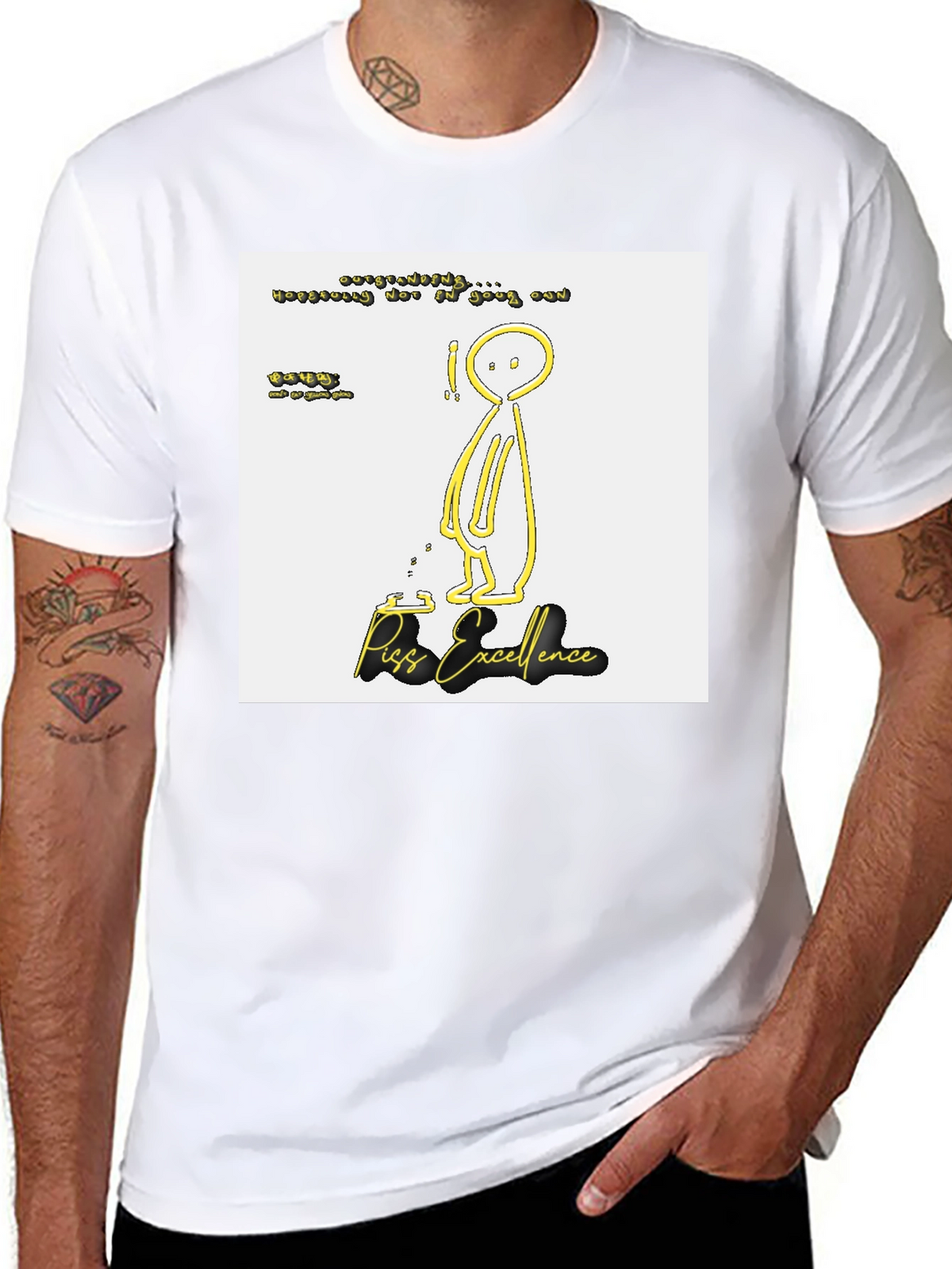 Piss Excellence Graphic Tee - Edgy Humor Shirt