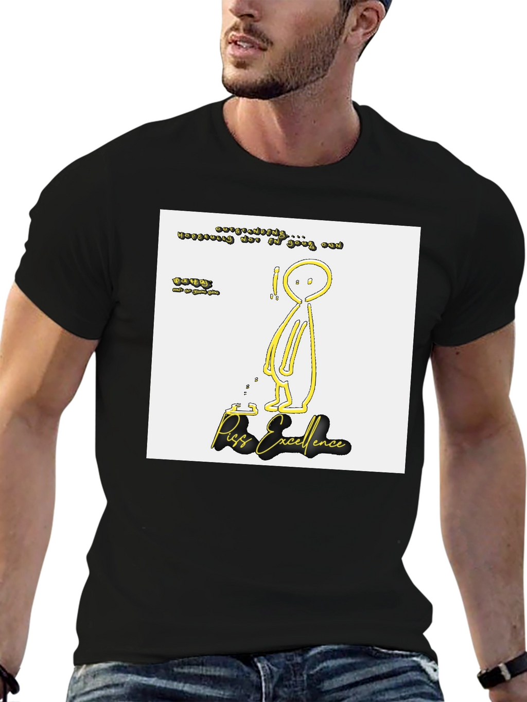 Piss Excellence Graphic Tee - Edgy Humor Shirt