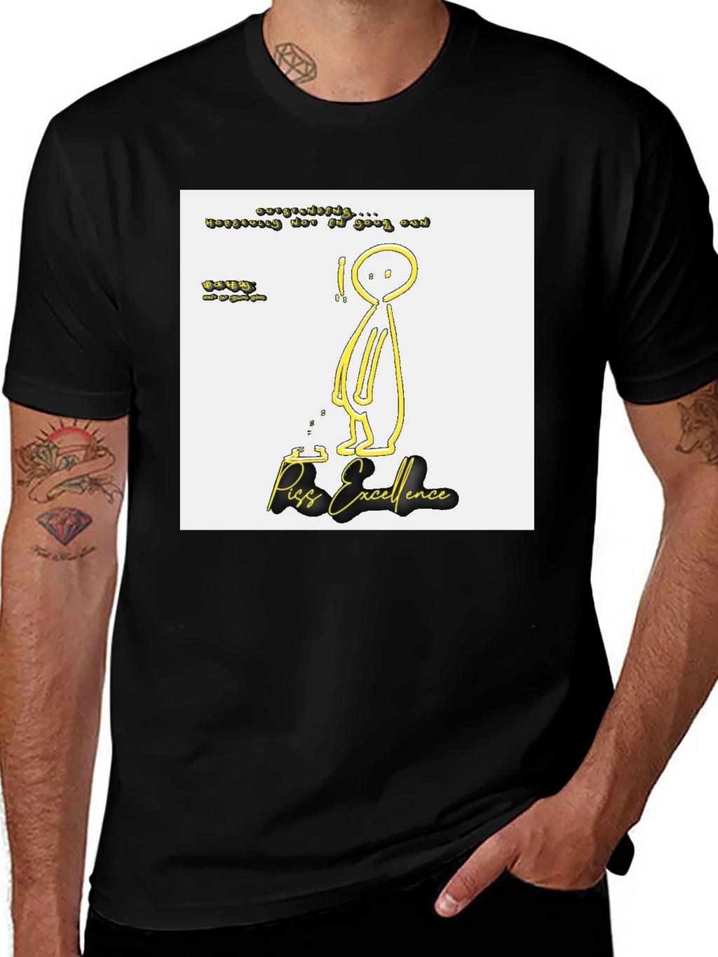 Piss Excellence Graphic Tee - Edgy Humor Shirt