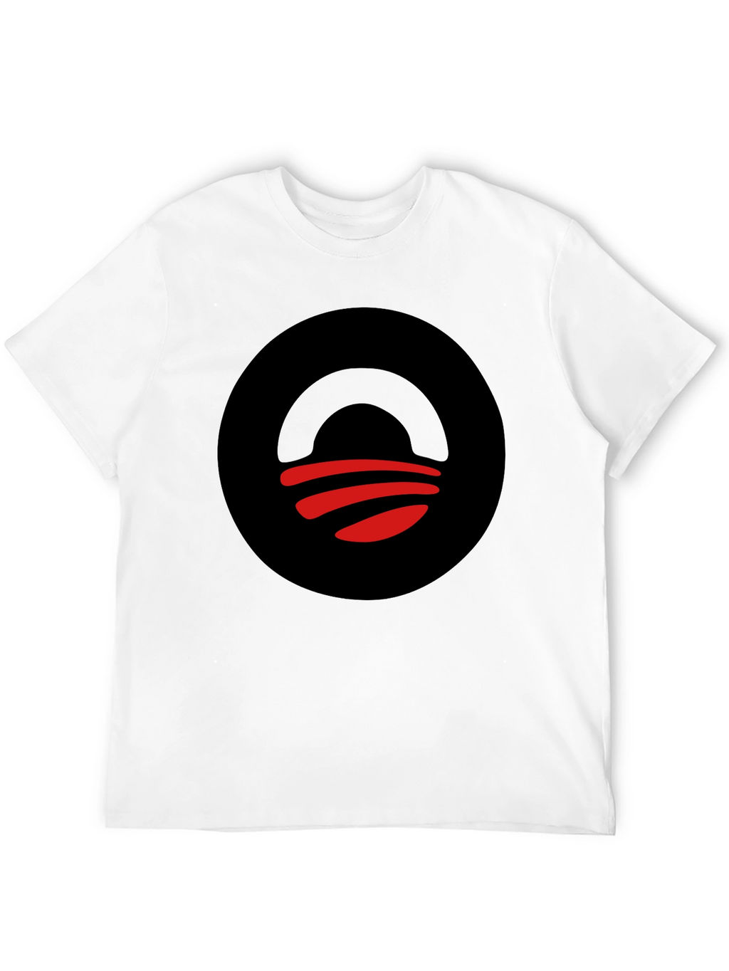 Abstract Graphic Tee - Black Circle Design T-Shirt